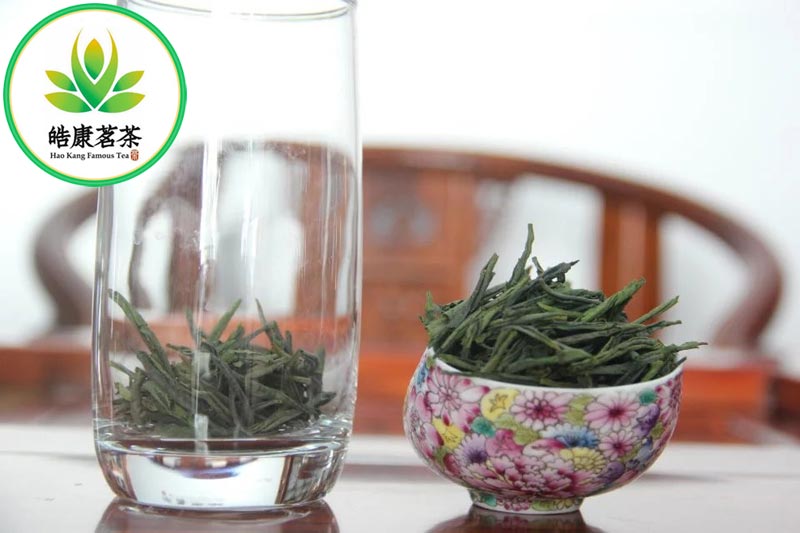 Зеленый чай Люань Гуапянь Liu An Gua Pian готовимся залить горячей водой